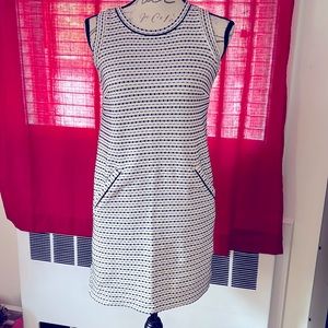 Loft petite mini dress white and Black